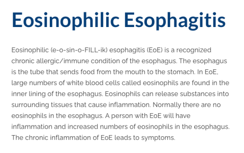 Eosinophilic Esophagitis 